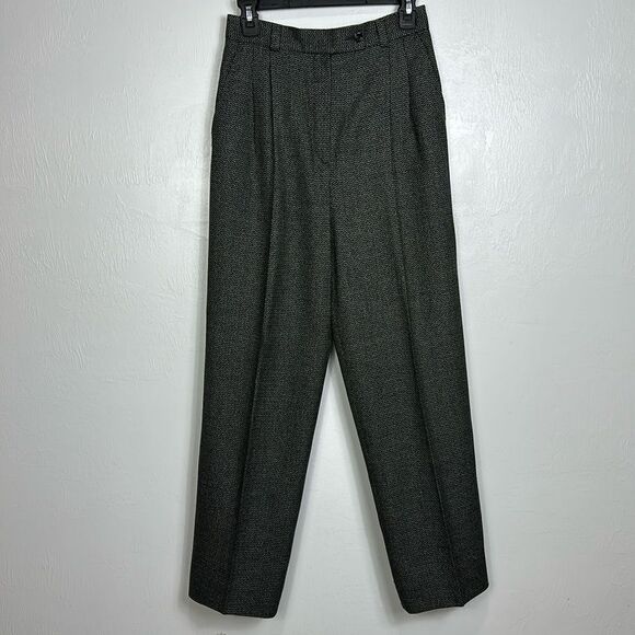 Saks Fifth Avenue Vintage Wool Blend High Rise Trousers Size 4 - Picture 1 of 10